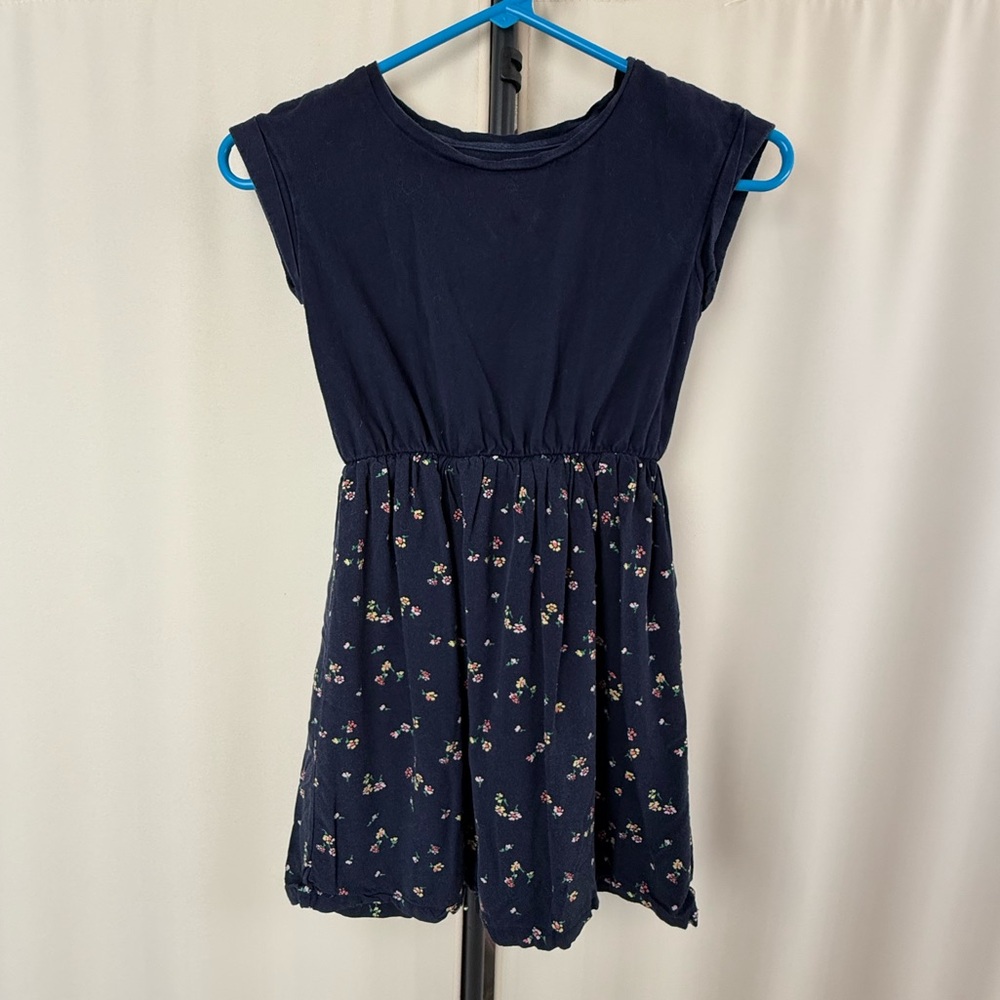 Girl’s Navy Blue Floral Dress